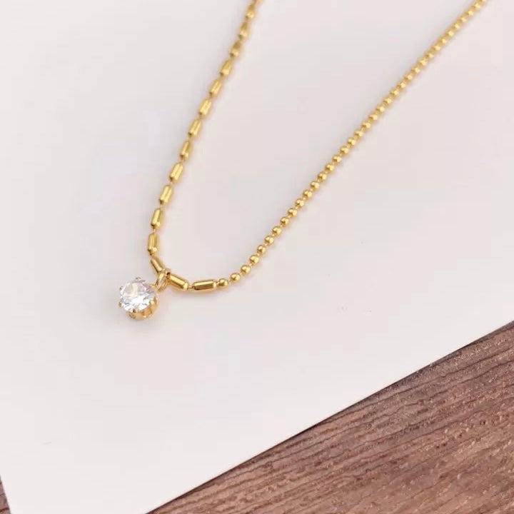 DIAMOND BEZEL SOLITAIRE NECKLACE