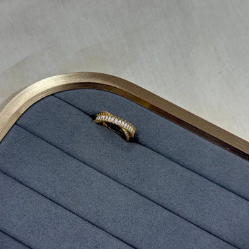 CROSS 18K GOLD PLATED RING