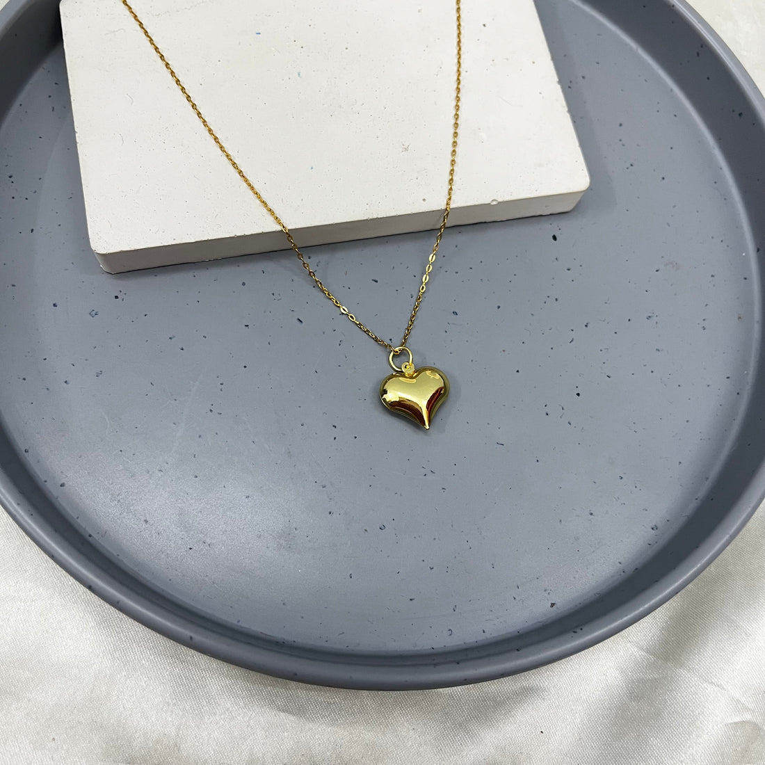 RUBANS HEART 18K GOLD PLATED NECKLACE