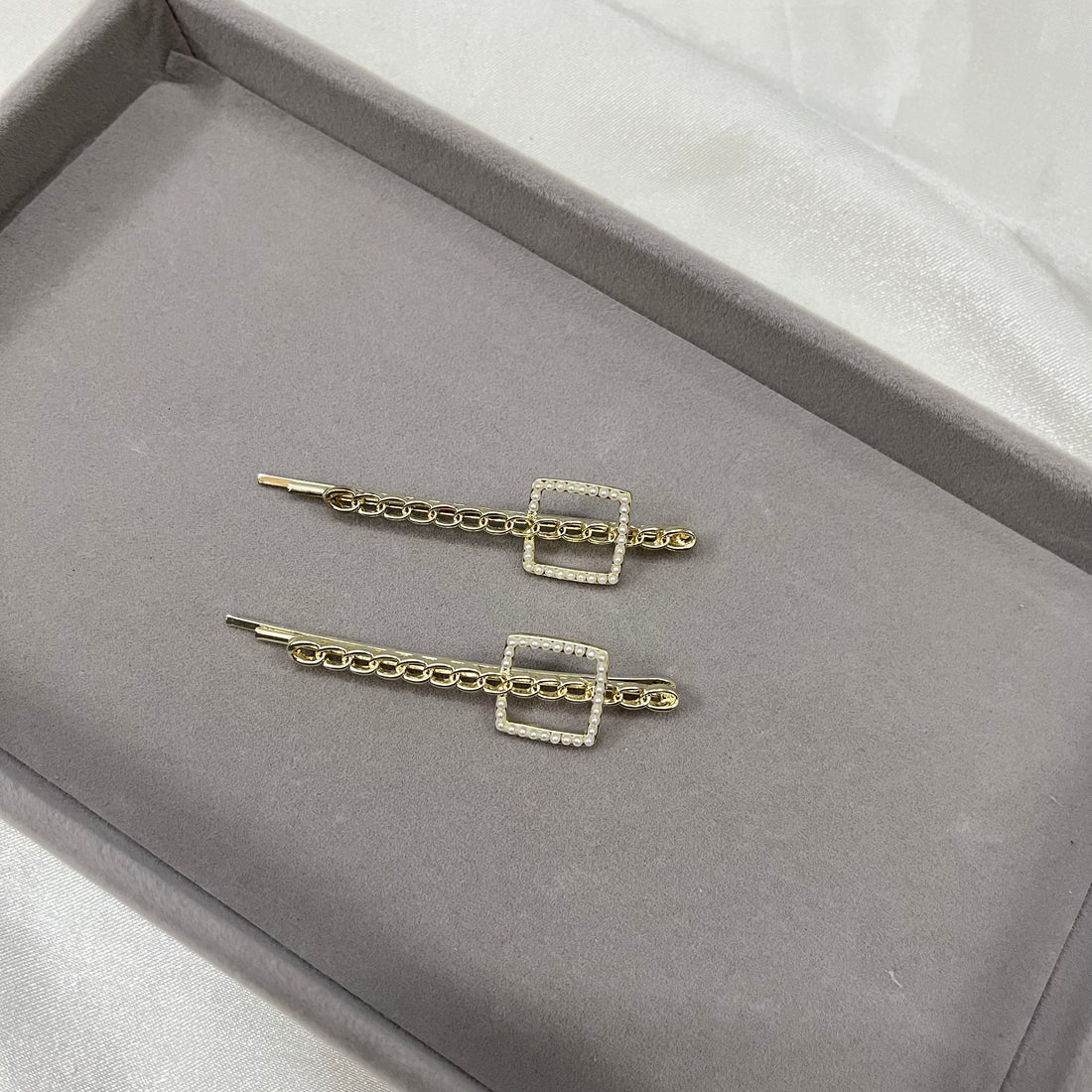 LUX PEARL SQUARE SET OF 2 HAIR PIN