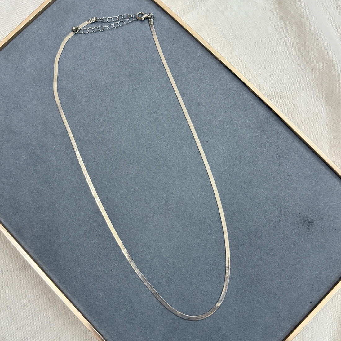 LONG SILVER SNAKE CHAIN