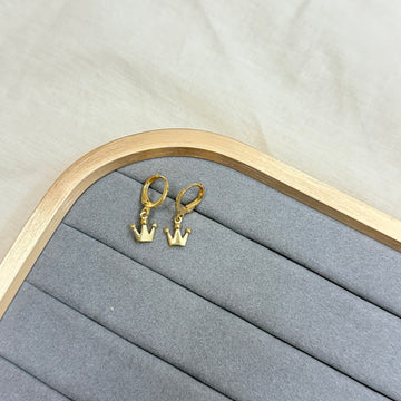 CROWN 18K GOLD PLATED HUGGIES