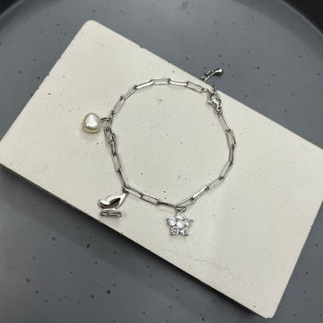 BUTTERFLY SILVER CHAIN BRACELET