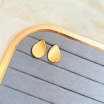 DROP BROOCH STUD EARRINGS