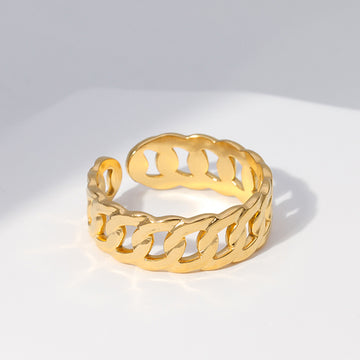 LINKED 18K GOLD PLATED RING