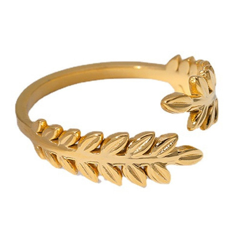 LEYLA LEAF 18K GOLD PLATED RING