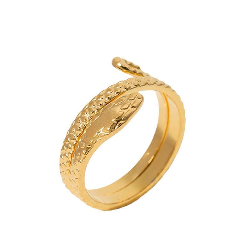 SNAKE WRAP 18K GOLD PLATED RING