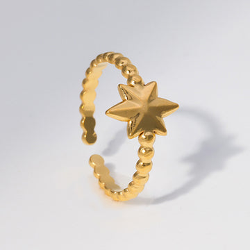 STAR 18K GOLD PLATED RING