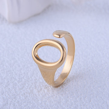 HOLLOW CIRCLE 18K GOLD PLATED RING