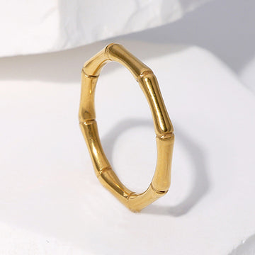 BAMBOO 18K GOLD PLATED RING