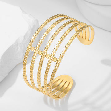 HOLLOW OUT 18K GOLD PLATED BRACELET