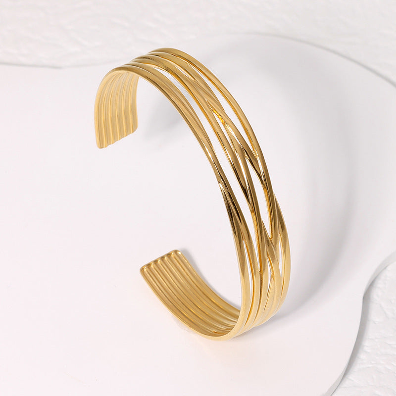 CRISHA CUFF 18K GOLD PLATED BRACELET