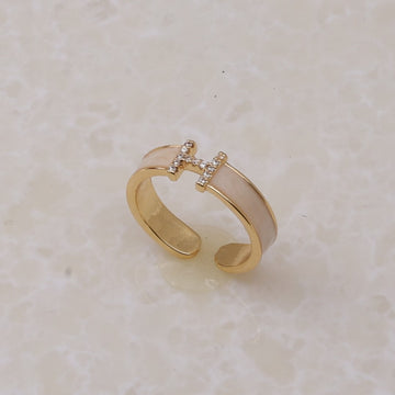 H 18K GOLD PLATED RING