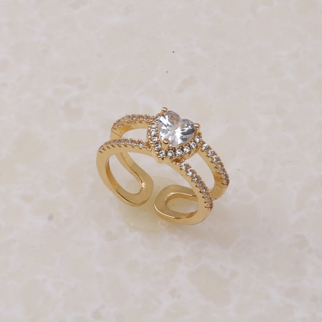 HEART 18K GOLD PLATED RING