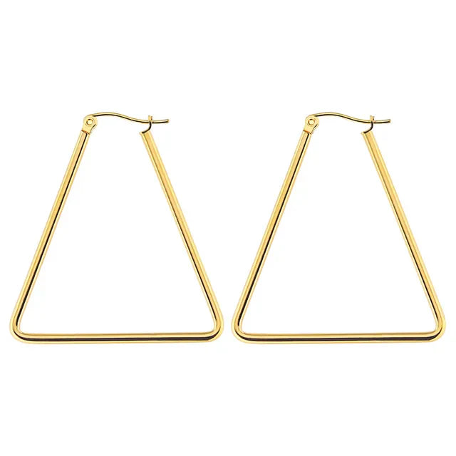 TRIANGLE HOOP EARRINGS